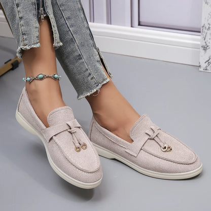Women’s Slip-On Cotton Loafers – Lightweight Casual Flats for Everyday Wear