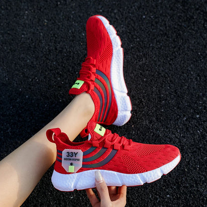 Men’s Lace-Up Mesh Sneakers – Lightweight Breathable Casual Walking Shoes