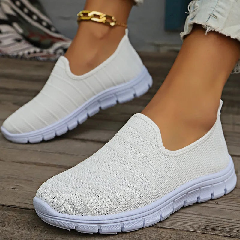 AirFlex Slip-On Sneakers – Women’s Lightweight Mesh Comfort Shoes | Breathable Casual Footwear for Everyday Wear