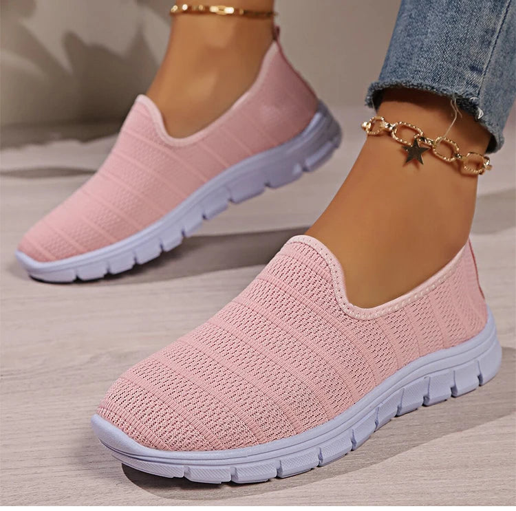 AirFlex Slip-On Sneakers – Women’s Lightweight Mesh Comfort Shoes | Breathable Casual Footwear for Everyday Wear