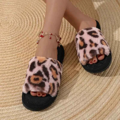 Cozy Fur Home Slippers – Soft Warm Comfort Slides