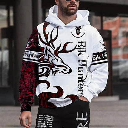 3D Dragon Graphic Hoodie for Men – Lightweight Pullover Streetwear Sweatshirt