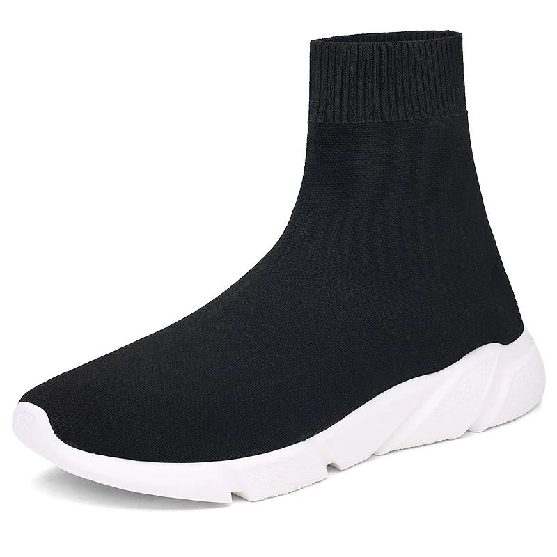 High-Top Sock Running Shoes – Unisex Slip-On Trainers | Reflective, Breathable, Lightweight Sneakers for Men & Women