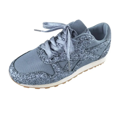 Lunara™ 2024 Bling Mesh Platform Sneakers – Lightweight Casual Lace-Up Shoes for Women