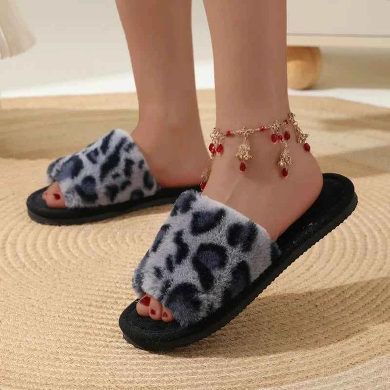 Cozy Fur Home Slippers – Soft Warm Comfort Slides