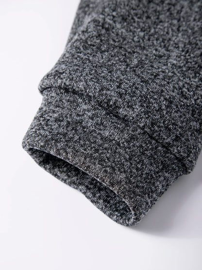 WHWR Men’s Long Turtleneck Zip Pullover Hoodie – Casual Spring & Autumn Sweatshirt