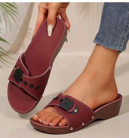 Luxury Wedge Heel Sandals – Elegant Summer Comfort Style