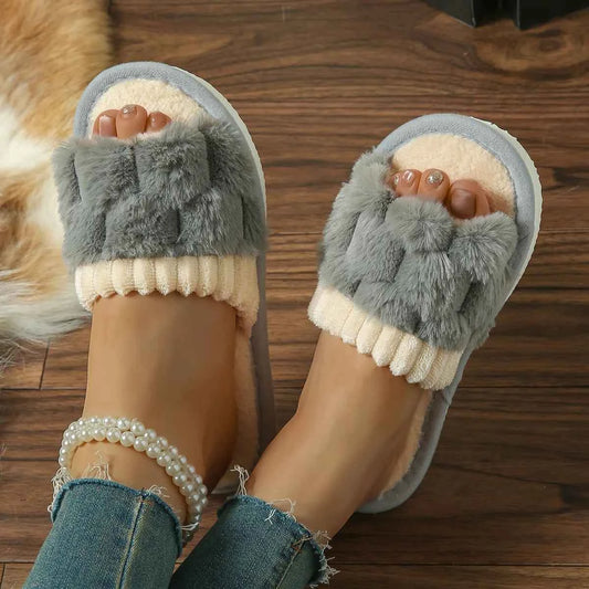 Cozy Plush Home Slippers – Soft Warm Comfort Slides