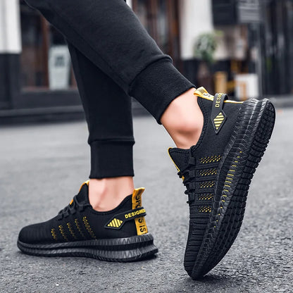 Men’s Flyknit Sneakers – Lightweight Breathable Casual Walking Shoes