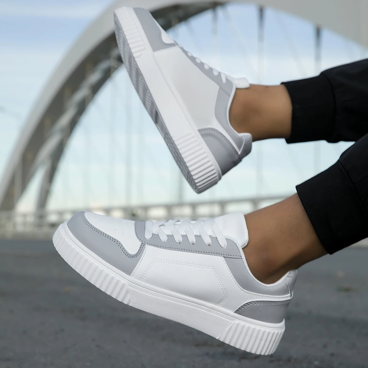 Loom & Soul YRZL Unisex Lightweight Sneakers – Non-Slip Thick Sole Comfort