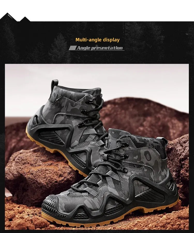 Men’s Oxford Hiking Shoes – Waterproof Canvas Sport Boots, Non-Slip Size 39–46