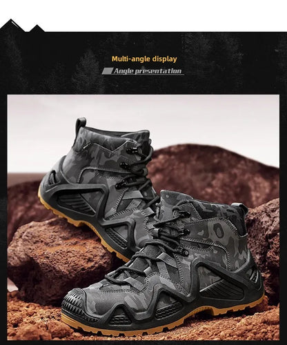 Men’s Oxford Hiking Shoes – Waterproof Canvas Sport Boots, Non-Slip Size 39–46