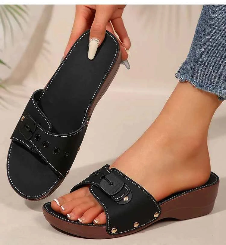 Luxury Wedge Heel Sandals – Elegant Summer Comfort Style