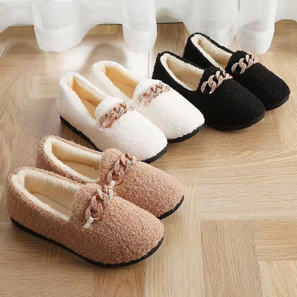 Rollstep™ Corduroy Winter Slippers – Warm Fleece-Lined Indoor Flats for Men & Women