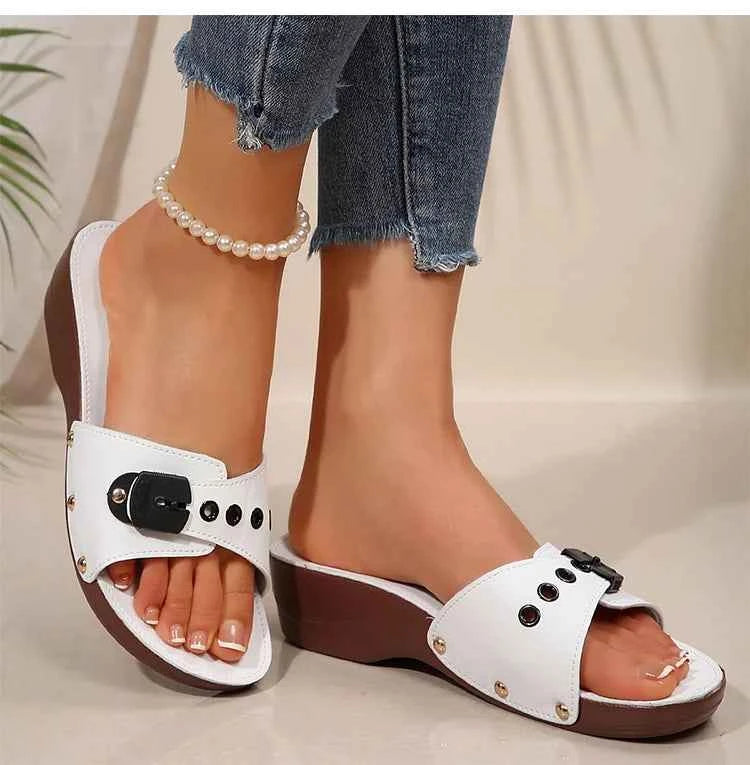 Luxury Wedge Heel Sandals – Elegant Summer Comfort Style