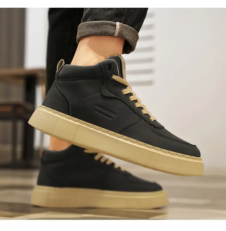 Loom & Soul Men’s Mid-Top Skate Sneakers – 2025 Breathable Casual Shoes