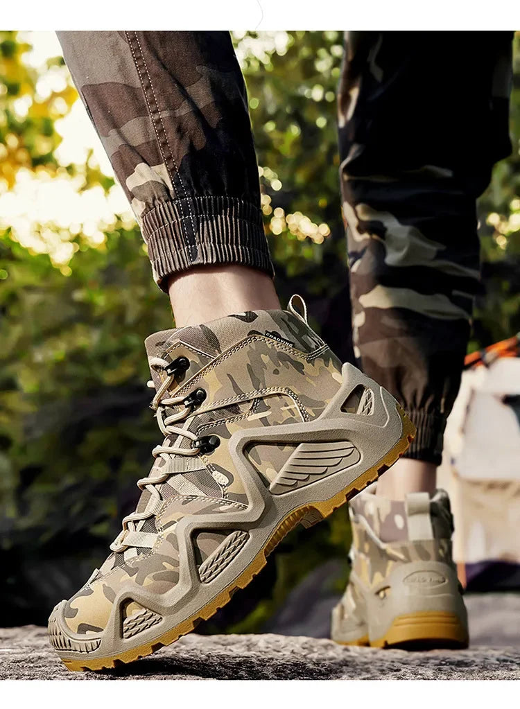 Men’s Oxford Hiking Shoes – Waterproof Canvas Sport Boots, Non-Slip Size 39–46