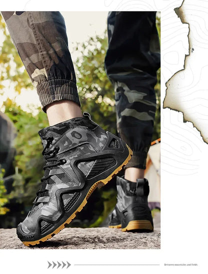 Men’s Oxford Hiking Shoes – Waterproof Canvas Sport Boots, Non-Slip Size 39–46