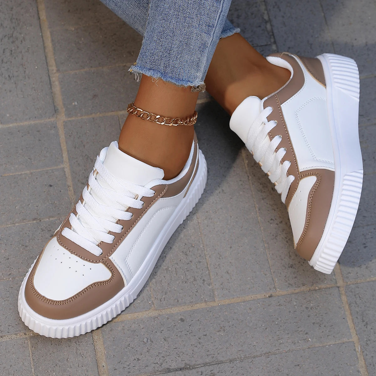 Loom & Soul YRZL Unisex Lightweight Sneakers – Non-Slip Thick Sole Comfort