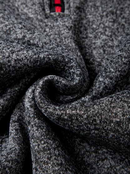 WHWR Men’s Long Turtleneck Zip Pullover Hoodie – Casual Spring & Autumn Sweatshirt