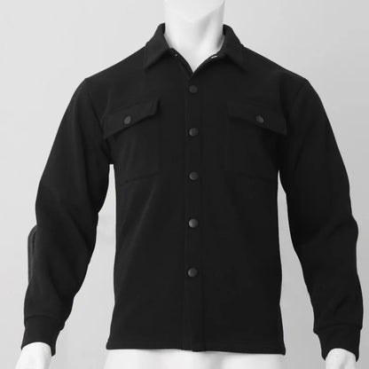 Loom & Soul Men’s Winter Fleece Lapel Jacket – Slim Fit Single-Breasted Coat