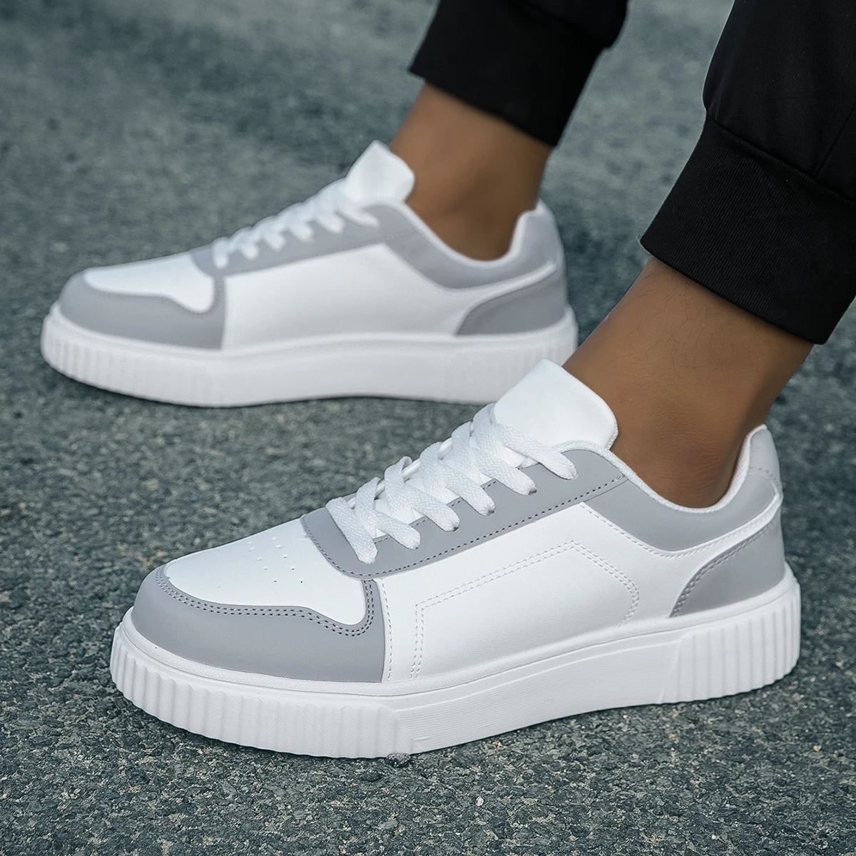 Loom & Soul YRZL Unisex Lightweight Sneakers – Non-Slip Thick Sole Comfort