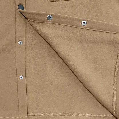 Loom & Soul Men’s Winter Fleece Lapel Jacket – Slim Fit Single-Breasted Coat