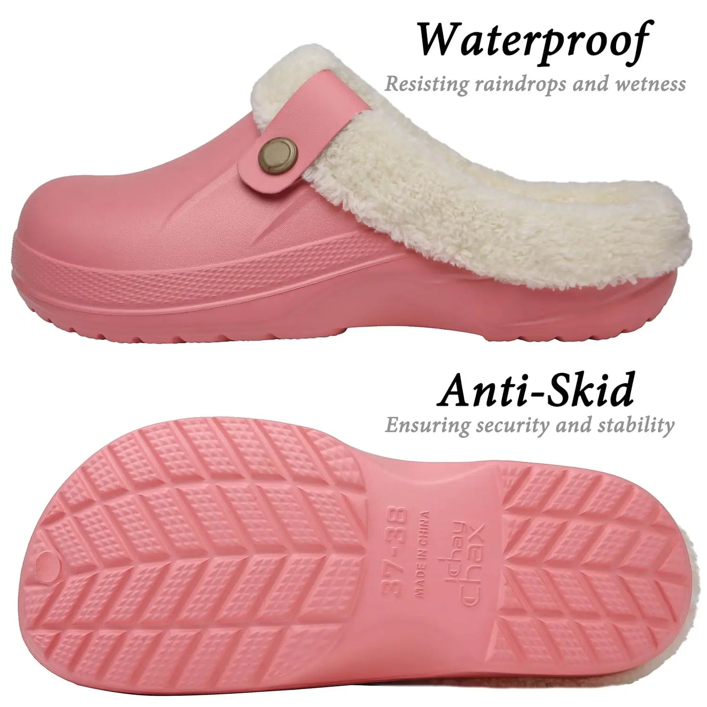 Asgard™ Women’s Waterproof Fur Slippers – Warm & Non-Slip