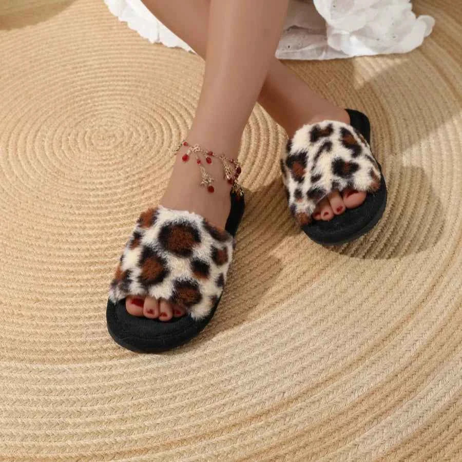 Cozy Fur Home Slippers – Soft Warm Comfort Slides