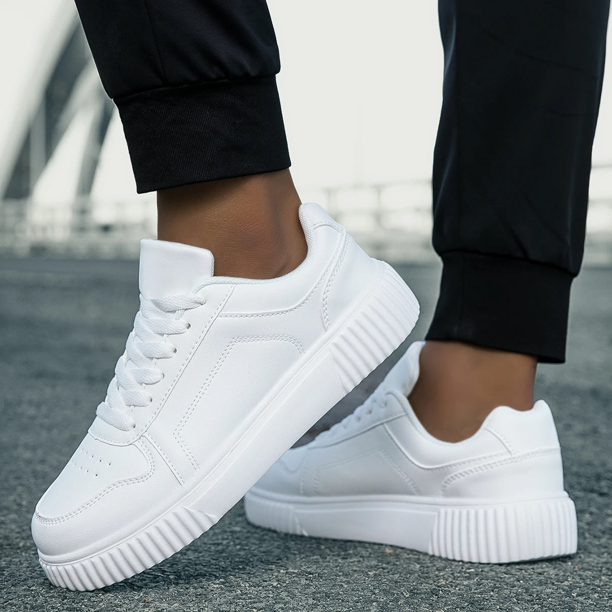 Loom & Soul YRZL Unisex Lightweight Sneakers – Non-Slip Thick Sole Comfort