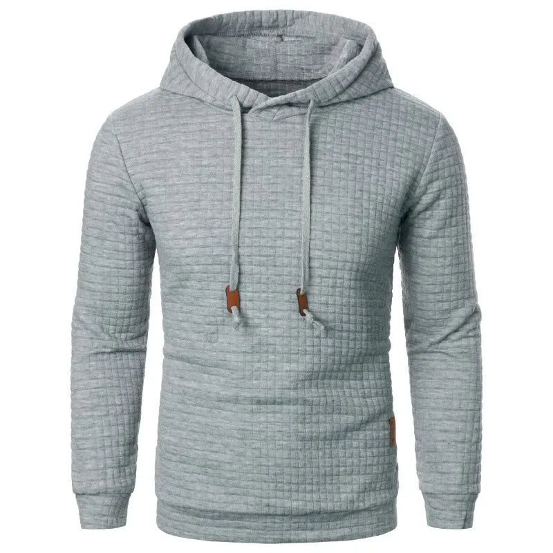 Men’s Solid Color Casual Hoodie – Lightweight Fleece Pullover for Everyday Wear