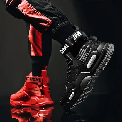 OLOMM™ Ignite Series – Men’s Waterproof Leather Sneakers | Breathable Height-Boost Sports Shoes