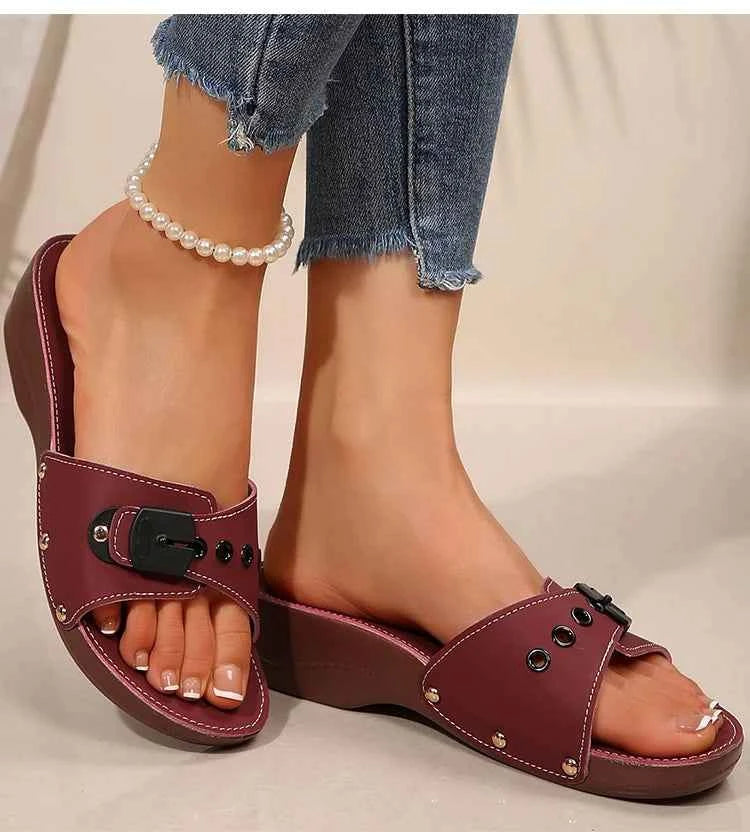 Luxury Wedge Heel Sandals – Elegant Summer Comfort Style