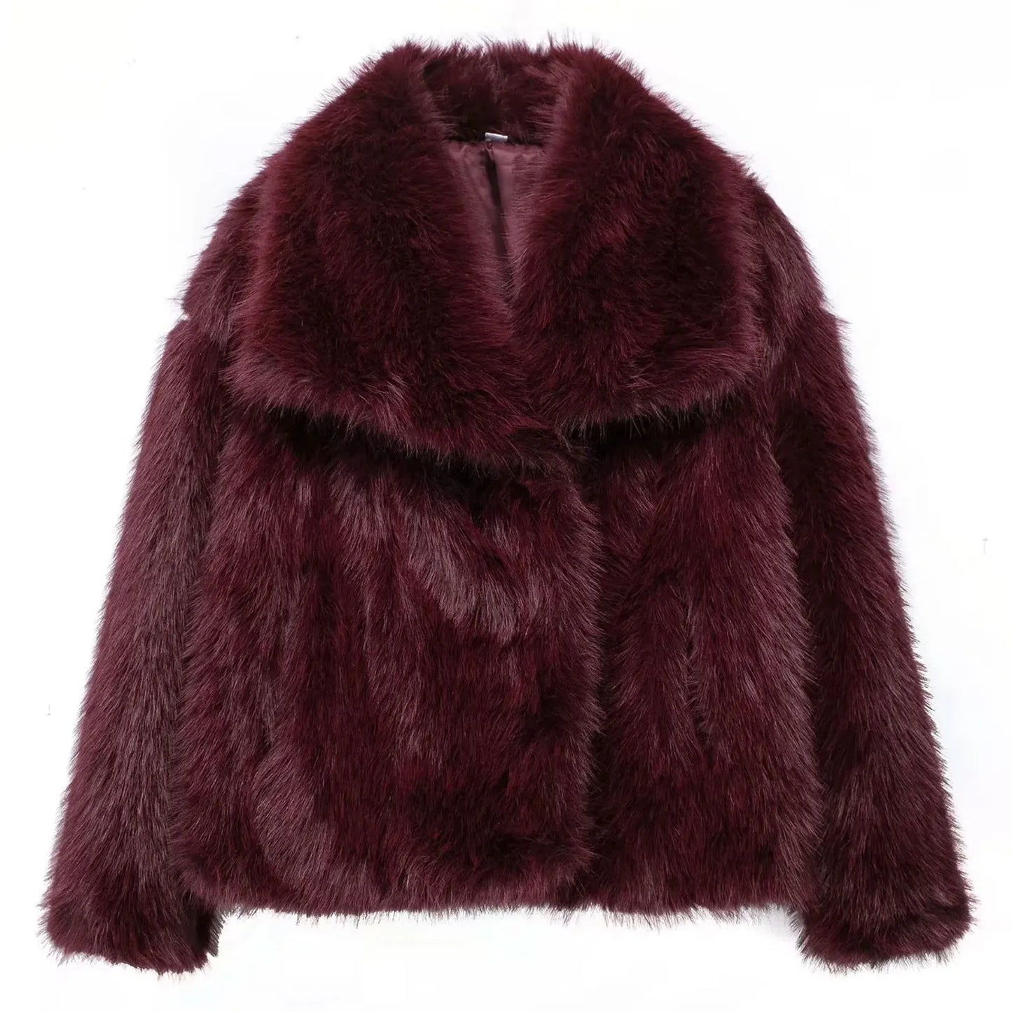 HH LuxeFur™ Faux Fur Lapel Jacket – Elegant Warmth for Autumn & Winter 2025