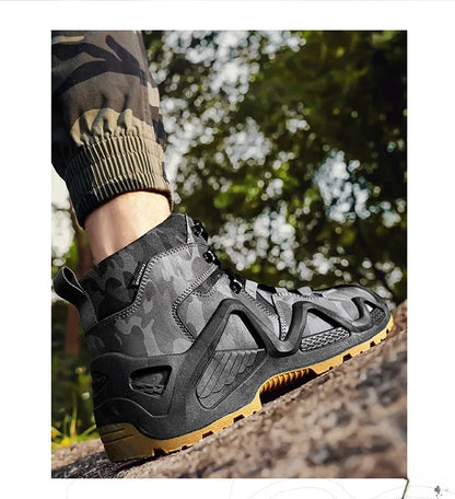 Men’s Oxford Hiking Shoes – Waterproof Canvas Sport Boots, Non-Slip Size 39–46