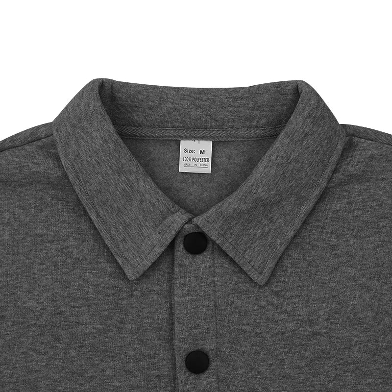 Loom & Soul Men’s Winter Fleece Lapel Jacket – Slim Fit Single-Breasted Coat