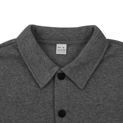 Loom & Soul Men’s Winter Fleece Lapel Jacket – Slim Fit Single-Breasted Coat