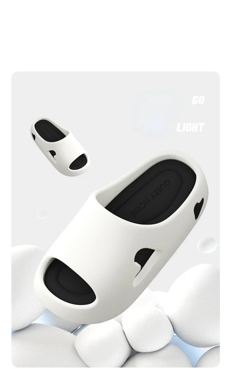 Women’s Love Heart Cloud Slippers – Non-Slip EVA Platform Sandals Indoor/Outdoor