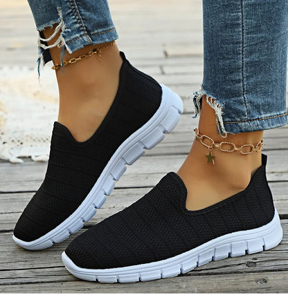 AirFlex Slip-On Sneakers – Women’s Lightweight Mesh Comfort Shoes | Breathable Casual Footwear for Everyday Wear