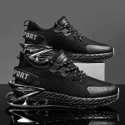 Men’s Breathable Flyknit Sneakers – Casual Trainers, Lightweight Walking Shoes