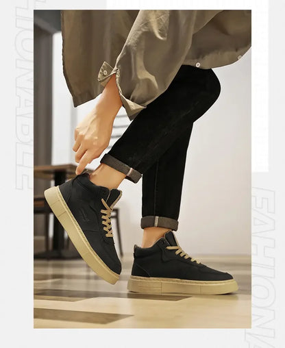 Loom & Soul Men’s Mid-Top Skate Sneakers – 2025 Breathable Casual Shoes