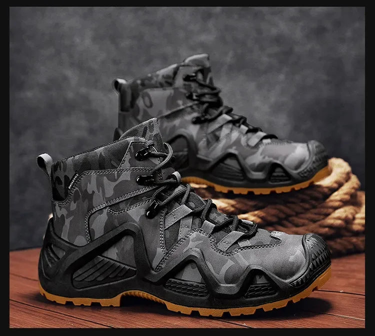 Men’s Oxford Hiking Shoes – Waterproof Canvas Sport Boots, Non-Slip Size 39–46