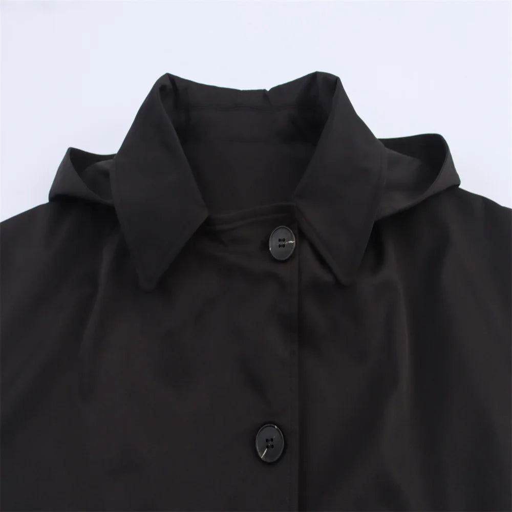 EleganceEase™ Hooded Lapel Jacket – Timeless Autumn Style, Effortless Confidence