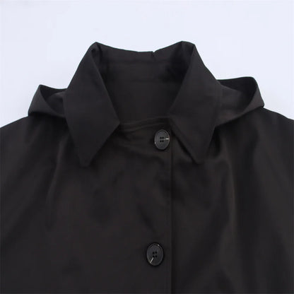 EleganceEase™ Hooded Lapel Jacket – Timeless Autumn Style, Effortless Confidence