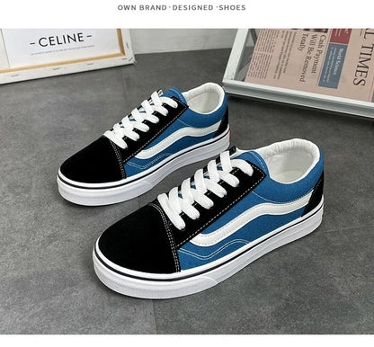 Men’s Checkered Canvas Sneakers – Lightweight Lace-Up Casual Shoes