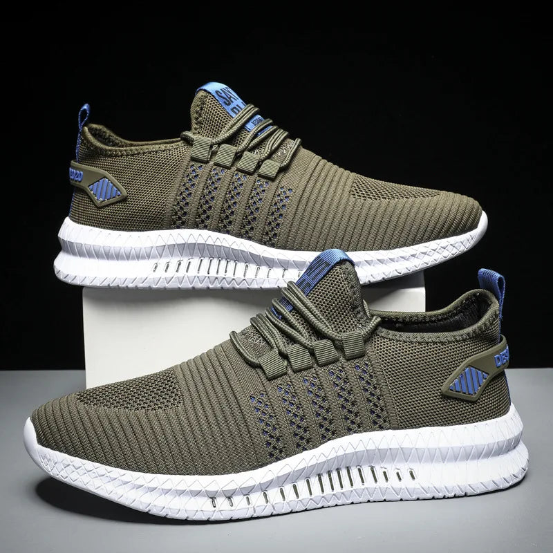 Men’s Flyknit Sneakers – Lightweight Breathable Casual Walking Shoes