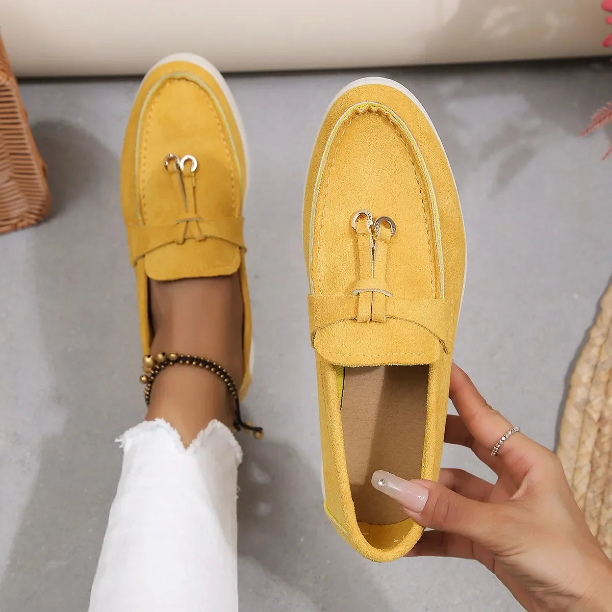 Women’s Slip-On Cotton Loafers – Lightweight Casual Flats for Everyday Wear