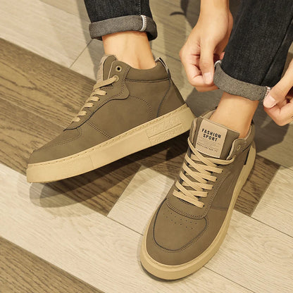 Loom & Soul Men’s Mid-Top Skate Sneakers – 2025 Breathable Casual Shoes