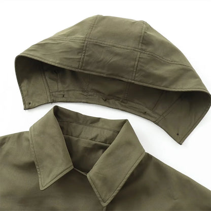 EleganceEase™ Hooded Lapel Jacket – Timeless Autumn Style, Effortless Confidence