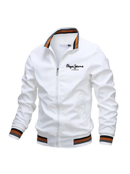 Loom & Soul Men’s Waterproof Bomber Jacket – Stand Collar Windbreaker Coat